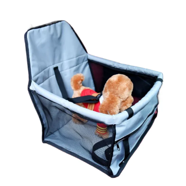 Dog Car Booster Seat – Eco-Friendly Oxford with Safety Leash & Zipper Pocket