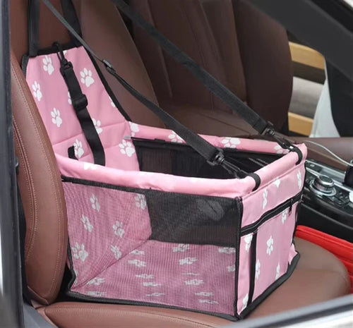 Dog Car Booster Seat – Eco-Friendly Oxford with Safety Leash & Zipper Pocket