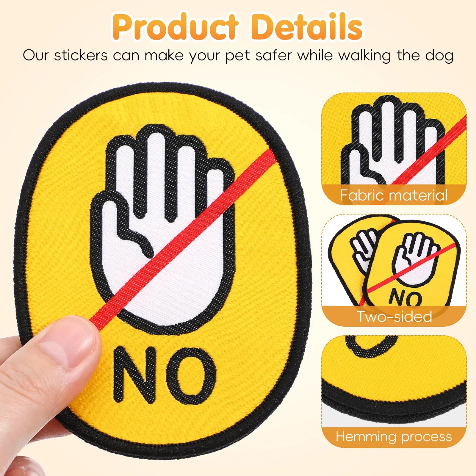 Service Dog Logo Sticker for Leash Removable Warning Sign Do Not Pet Decal Puppy Socialization Helper Pet Safety Identification