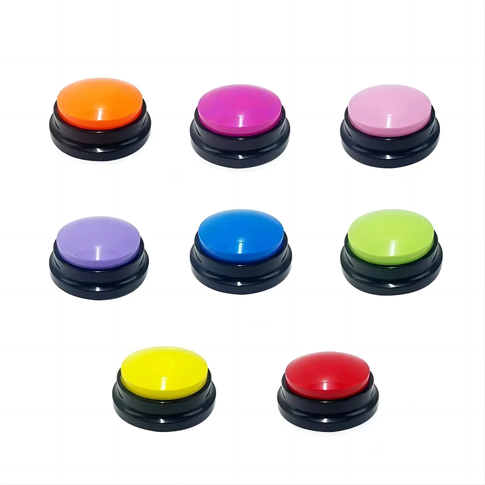 Recordable Pet Talking Buttons – Dog Voice Training Toy, Single, 4-Pack or 8-Pack