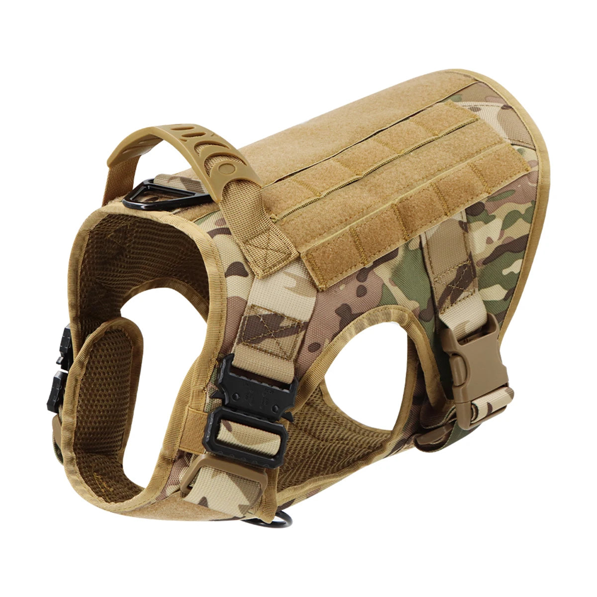 Tactical Dog Harness and Leash Set Service Dog Vest with Control Handle Adjustable Pet Training Harness for Dogs Walking