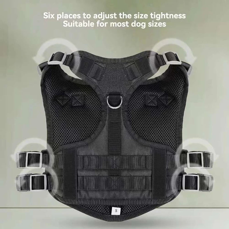 Heavy DutyTactical Leash Set Dog Harness for Large Dog